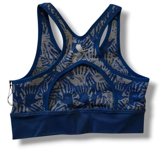 Astro Remiges Women’s High Impact Racerback Sports Bra – Asteroid Blue, Medium - Picture 3 of 7